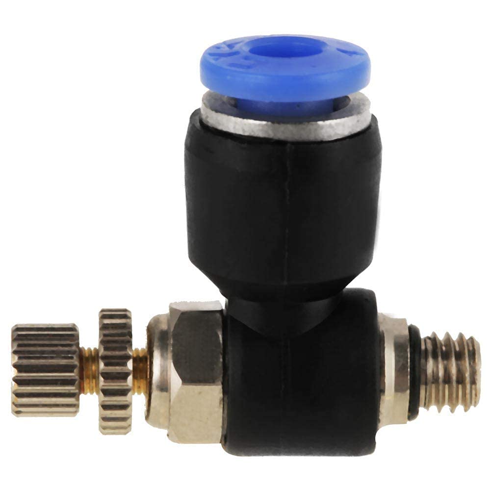 20pcs OD 4mm Air Speed Control Valve M5 Pneumatic Connector Quick Fittings