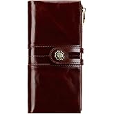 shuainiu Women's RFID Blocking Wallet Soft Leather Clutch Money Ladies Purse Slim Card Holder Organizer Zip Pocket (3020-Coffee)