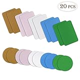 Outuxed 20pcs Iron on Patches Fabric Patches for Clothing Jeans, Iron on Repair Kit 5 Light Colors, 2 Sizes