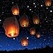 10 PCS Chinese Sky Lanterns Wishing Lantern for Birthdays, Holidays, Weddings, Party (white)