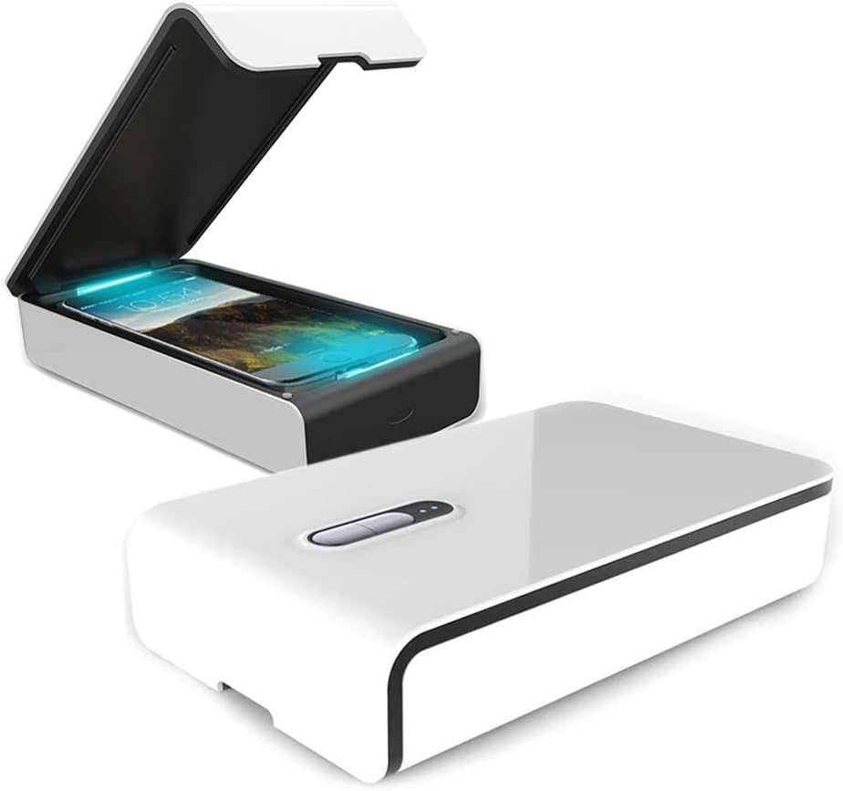 UV Cell Phone Sanitizer, Portable UV Light Smartphone Sterilizer with Universal Charger, Aromatherapy Function Disinfector Cleaner Case