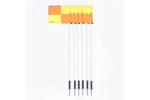 FORZA Spring Loaded Soccer Corner Flags - Durable Weatherproof PVC Poles with Nylon Flags - Ideal for Training and Matches - 