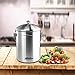 Abakoo Stainless Steel Compost Bin - 1.3 Gallon Premium Grade 304 Stainless Steel Kitchen Composter - Includes 4 Charcoal Filter, Indoor Countertop Kitchen Recycling Bin Pail