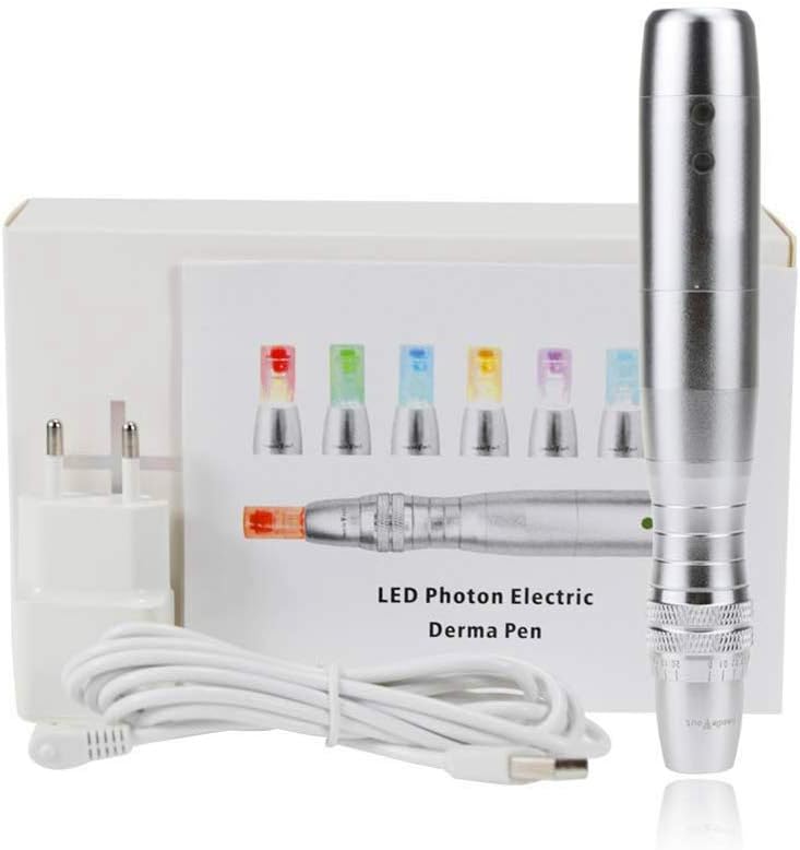 Electric Derma Pen Microneedling Electric Auto Needling Stamp Pen with 2 Included Cartridges, 0.25MM-2.0MM Glabella, Depth, Wrinkle, Scar,36needles