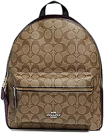 coach medium charlie backpack in signature canvas