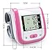 XY Fancy Household Medical Hand Wrist Sphygmomanometer Fully Automatic Wrist Blood Pressure Meter Monitor Heart Beat Meter with LED Display (Pink)