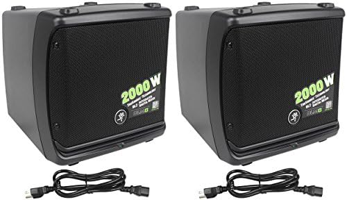 (2) Mackie DLM8 2000W 8" Full-Range Class D Powered Active DJ PA Speakers