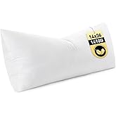 MIULEE 14x36 Inch Down Feather Pillow Insert,Fluffy and Comfy Throw Pillow with Cotton Fabric for Bed Couch and Sofa