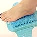 Bath Blossom Foot Scrubber Brush, Free Hanging Hooks, Exfoliating Feet Cleaner Scrub Massager Spa for Shower