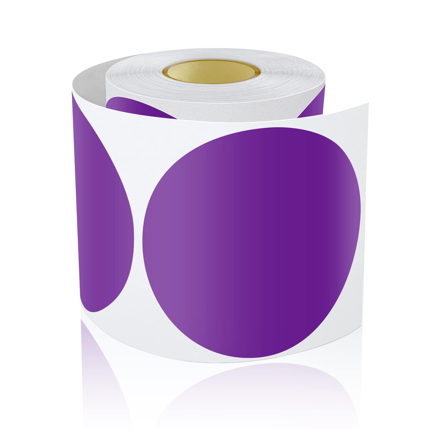 Meitaat Round Stickers Purple 90 mm Circle Labels Colour Coding Dot Vinyl Floor Sticker Waterproof Removable Roll of 200