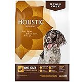 Holistic Select Natural Grain Free Dry Dog Food, Duck Meal Recipe, 12-Pound Bag