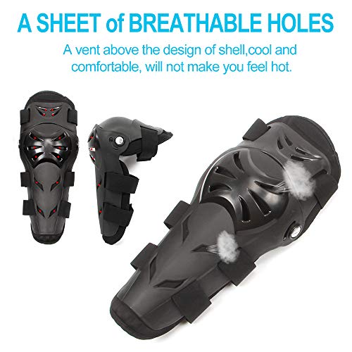 4Pcs Motorcycle Knee Elbow Pads Protection Motocross Racing Knee Shin Guards Protective Gear for Adults