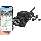 GPSnVision Dual Dash Cam with 1080P HD Recording - Dash Camera for Cars Front and Rear for Safety - Built-in GPS, G-Sensor, 4G Realtime Video Viewing, with Night Vision - 128GB SD Card Included