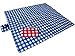 ALLWA Extra Large 69x79 Inch Blue Plaid Picnic Outdoor Blanket Mat - Fold with Waterproof Backing for Beach