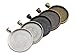 20 Pack - CleverDelights 1 3/16” Round Pendant Trays - Mix Pack - Copper Bronze Silver Black