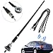 Linkstyle 16.9 Inch Car FM AM Radio Antenna, Flexible Mast Radio FM/AM Antenna Universal Car Stereo Auto Roof Fender Radio AM FM Wing Mount Signal Aerial Antenna with Antenna Extension Cable primary