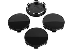 KitsPro 2.7Inch 68MM Wheel Center Caps for BMW 3 Series 4 Series 5 Series X Serires Z Series Rim Hub Caps 3613 6783 536, Pack of 4 (Gloss Black, Outer 69MM, Inner 65MM)