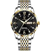 Poedagar Men Fashion Watches Stainless Steel Week Date Business Chronograph Dress Waterproof Luminous Luxury Quartz Wristwatch