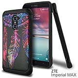 ZTE Imperial Max Case, ZTE Grand X Max 2 Case, ZTE Kirk Case, ZTE Max Duo LTE Case, Celljoy [Shock Armor] [[Shockproof]] HybridImpact Resistant Bumper Premium - Thin Hard Cover (Dream Catcher)