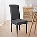 Subrtex Stretch Dining Room Chair Slipcovers(4, Gray Knit)