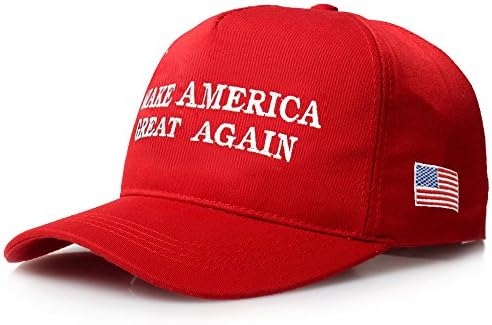 Make America Great Again Baseball Cap Embroidered Hip Hop Adjustable Hat (Red)