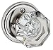 Dynasty Hardware Classic Rosette, Crystal Style Door Knob, Privacy - Bed/Bath Function, Satin Nickel