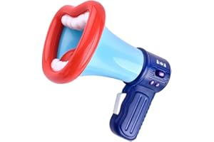 Totority Battery- Operated Megaphone Portable Megaphone Bullhorn Mega Phone Loud Speaker Prize for Kids and Adults Blue