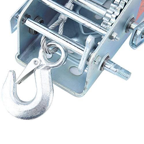 Hand Manual Winches 3500LBs Heavy Duty Hand Crank Strap Gear Winch with 10m Steel Strap for ATV Jet Ski Trailer Boat - Image 4
