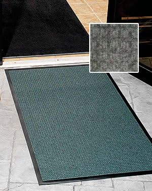 Commercial Grade Entry Door Mat - FloorGuard - 2' x 3' - Grey - Residential / Commercial Walk Off Entrance Mat
