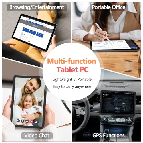 Tablet 10.1 Inch Android 14, Octa-Core 5G WiFi, 4G Cellular(T-Mobile), 128GB ROM 14GB RAM, 2025 Latest Tab with Keyboard Bundle 1TB Expand Android Tablet 13MP+8MP Dual Camera, GPS Unlocked HD Display