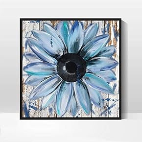 Framed Canvas Wall Art for Living Room, Bedroom Daisy Theme Canvas Prints for Home Decoration Ready to Hang - 16x16 inches