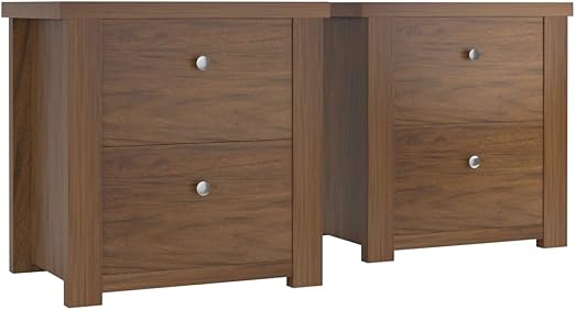 Amazon Com Giantex Nightstand With Drawers And Stable Frame Structure Metal Knobs Large Storage Space Modern Multipurpose Sofa Side Table For Living Room Bathroom End Table 2 Walnut Kitchen Dining