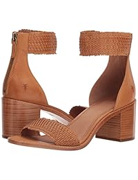 FRYE Bianca Sandalia de tacón con cremallera trasera tejida para mujer