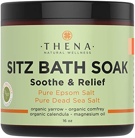 Best Organic Sitz Bath Soak for Postpartum Care Recovery & Hemmoroid Treatment, Extra Healing Natural Relief Control at-Home Treatment Remedies, Epsom & Dead Sea Salts Witch Hazel Essential Oils