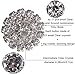 Arlai Pack of 36Pcs Flatback Silver Rhinestone Embellishments Jewelry Crystal Flower Button Accessory, DIY Wedding Decoration, Hair Accessories Bridal Bouquet Invitations