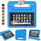 LTROP Case for Amazon Fire 7 Kindle Kids Case 2019 - Light Weight Shock Proof Convertible Handle Stand, Corner Protection, Kids Case for All-New Fire 7 Tablet (9th Generation, 2019 Release) - Blue