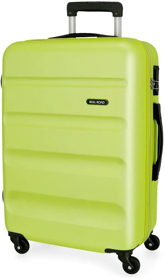 Roll Road Flex Green Luggage Set 55/65 cm Rigid ABS Combination Lock 91 ...
