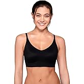 Floatley Cozy Adjustable Scoop Neck Plunge Convertible Bra Comfort Wirefree Seamless Bra with Embedded Pad for Women