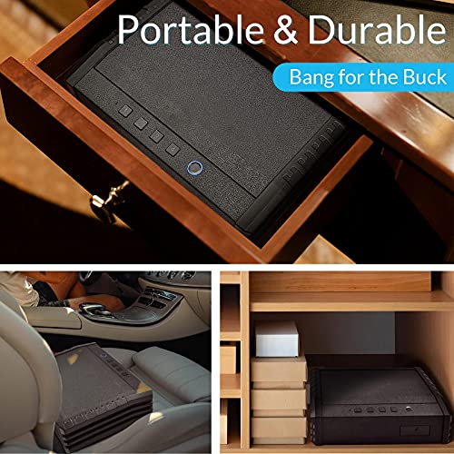 Biometric Gun Safes for Pistols, Fingerprint Gun Safe for Handgun Quick