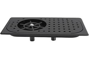 DIYDEG Glass Rinser, Countertop Commercial Pitcher Rinser, High Pressure Cup Washer, Stainless Steel Cup Washer with Drain Drip Tray Hose for Home Kitchen, Restaurant, Bar, Coffee (Black)