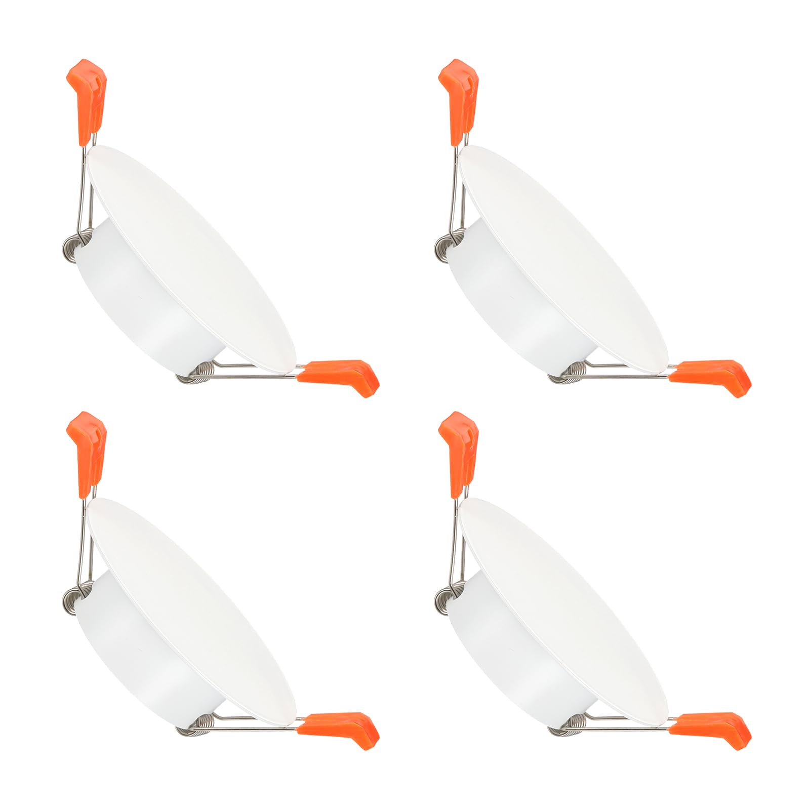 PATIKIL 85mm / 3.3" Diameter Metal Ceiling Hole Cover Plate, 4 Pcs Downlight Hole Trim Wall Mount Decorative Cap Access Panel for 2.2-2.8inch Round Ceiling and Wall Openings, Matte White