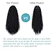 AISI QUEENS Long Wavy Drawstring Ponytail Synthetic Corn Wave Ponytail Extension Loose Deep Wave ponytail Hairpieces for Women (Color:2#)