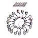 BodyJ4You 18PC Belly Button Rings Set - 14G Multicolor Surgical Stainless Steel - Shiny CZ Crystals Clear Pink Aqua Black - Replacement Extra Pack - Women Girls Body Piercing Jewelry