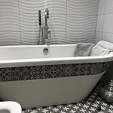 Tile Style Decals 48x 15x15cm Black Victorian Moroccan Mosaic Tile Stickers view 3
