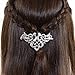 Viking Celtic Hair Sticks Hairpin-Viking Hair Clip Men Antique Silver Hair Sticks Hairpin Triangle Clips for Long Hair Stick Slide Irish Hair Accessories Celtic Knot Hair Pin Viking Jewelry Women