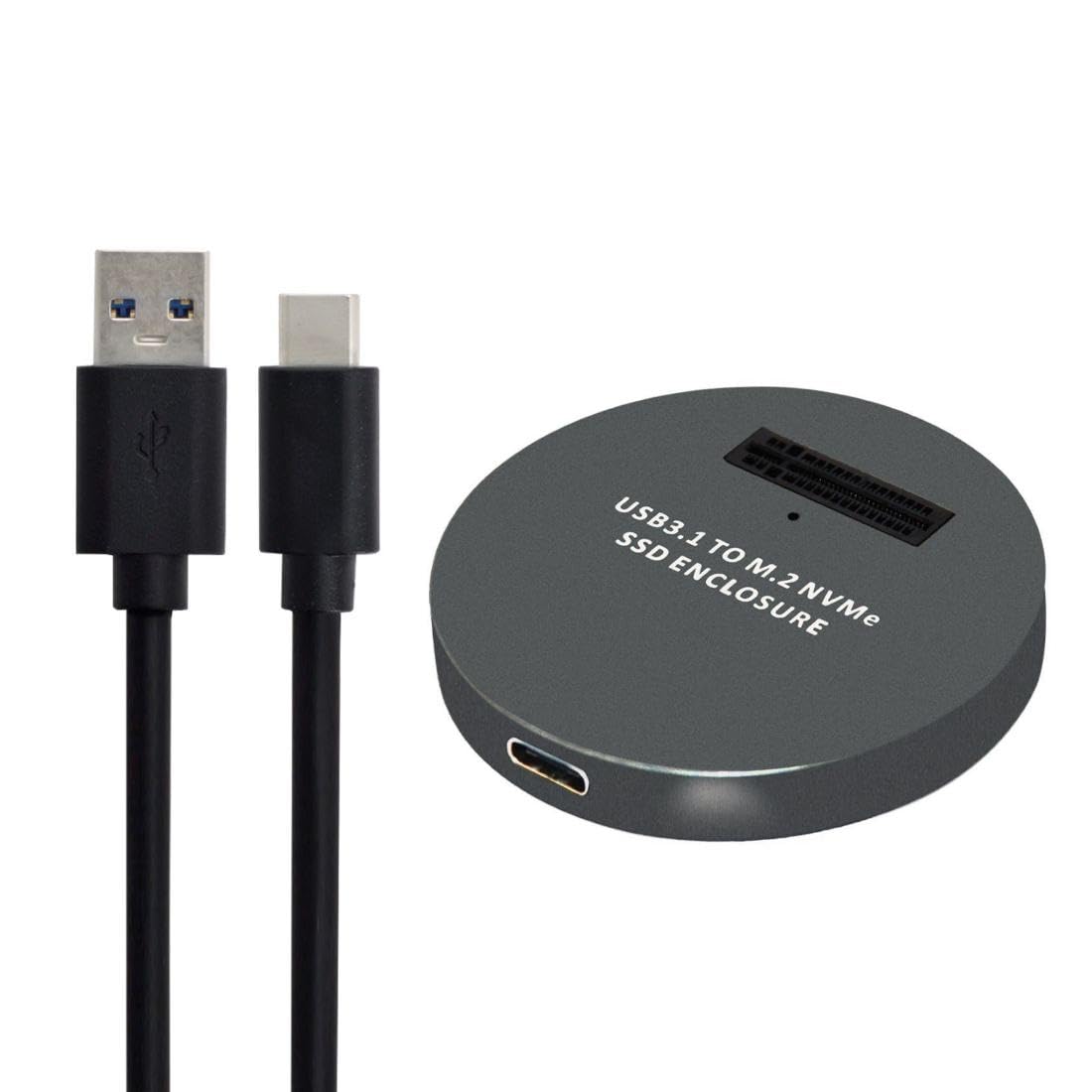 chenyang CY Type C USB 3.1 USB C to M.2 NVME M-Key NGFF SSD External PCBA Conveter Adapter Vertical Type Black