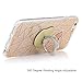 YOKIRIN iPhone 6 Case,iPhone 6S Case,Shiny Powder Sparkle Series Drop Protection Soft TPU Frame + Hard PC Plastic Hybrid Slim Fit Cover with 360 Degree Rotating Magnetic Ring Holder & Stylus Pen,Gold