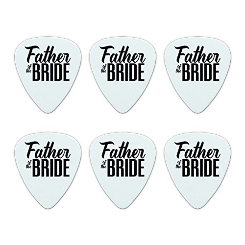 Father of the Bride Wedding Novelty Guitar Picks Medium Gauge - Set of 6