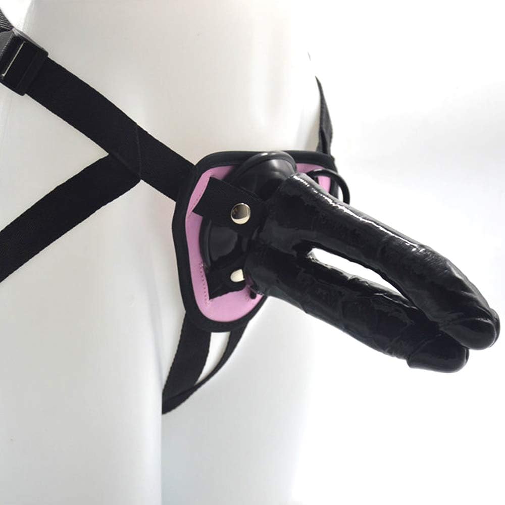 GAOYH Private Toy Women Pleasure Double-headed Black-colored Wear PVC+ Leather Pants Realistic Full Body -BAOWEIZHAN