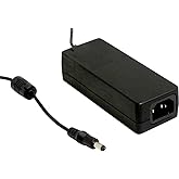 MEAN WELL GST60A09-P1J 3 Wire Regulated Switching Table Top Power Supply, 2.1mm Plug Level VI, 9 Volt, 6 Amp, 54 Watt